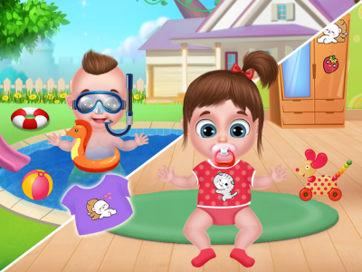 اسکرین شات 2 بازی Twins babysitter daycare games