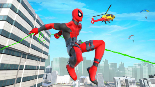 اسکرین شات بازی Flying Spider Hero: Rope Hero 1