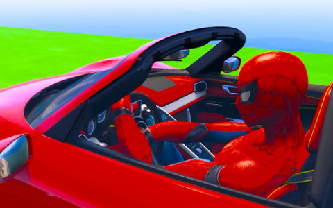 اسکرین شات بازی Superhero Car Racing Stunts Limits 2