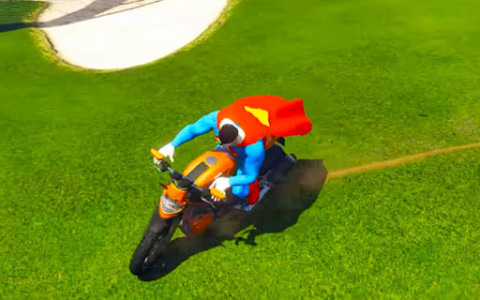 اسکرین شات بازی Superhero Tricky Bike Race 2