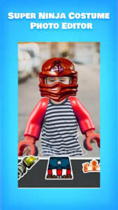 اسکرین شات برنامه Super Ninja Costume - Construction Toys Camera 6