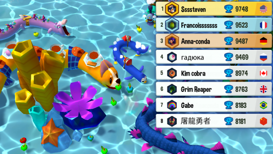 اسکرین شات 4 بازی Snake Rivals - Fun Snake Game