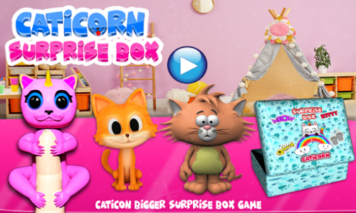 اسکرین شات بازی Unboxing Bigger Surprise Box! Caticorn Fingerhug 1