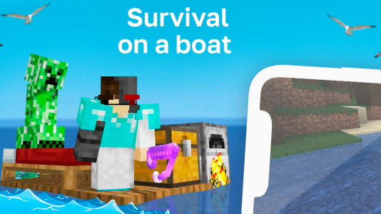 اسکرین شات برنامه Raft Survival Map Mod 1