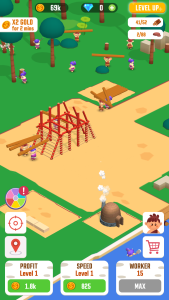اسکرین شات 1 بازی Idle Jungle: Survival Builder