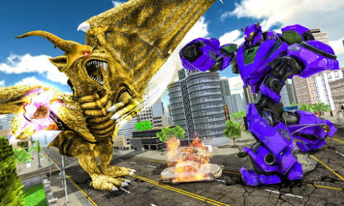 اسکرین شات برنامه Ultimate Dragon Robot Transform Battle War Game 5