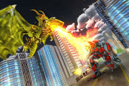 اسکرین شات برنامه Ultimate Dragon Robot Transform Battle War Game 8
