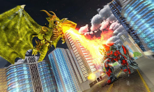 اسکرین شات برنامه Ultimate Dragon Robot Transform Battle War Game 3