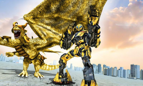 اسکرین شات برنامه Ultimate Dragon Robot Transform Battle War Game 4