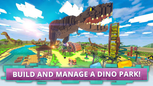 اسکرین شات بازی Dino Theme Park Craft: Ride Dinosaur Rollercoaster 1
