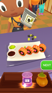 اسکرین شات 3 بازی Sushi Roll 3D - Cooking ASMR