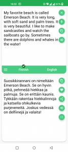 اسکرین شات برنامه Finnish - English Translator 2