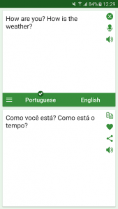 اسکرین شات برنامه Portuguese - English Translato 1