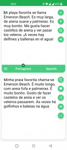 اسکرین شات برنامه Portuguese - Spanish Translato 2
