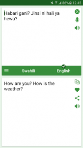 اسکرین شات برنامه Swahili - English Translator 2