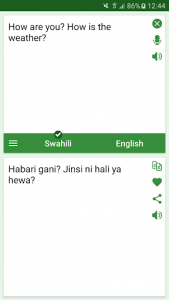 اسکرین شات برنامه Swahili - English Translator 1