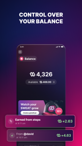 اسکرین شات برنامه Sweat Wallet 3