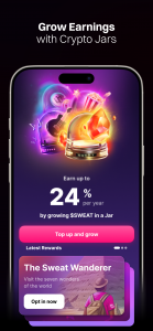 اسکرین شات 3 برنامه Sweat Wallet: Crypto & Rewards