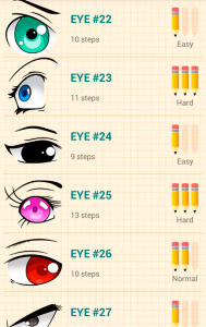 اسکرین شات برنامه How to Draw Anime Eyes 2