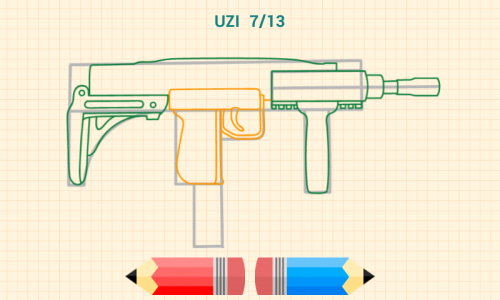 اسکرین شات برنامه How to Draw Weapons 4