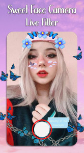 اسکرین شات 5 برنامه Sweet Face Camera Live Filter