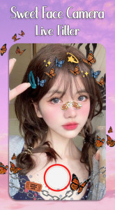 اسکرین شات 2 برنامه Sweet Face Camera Live Filter