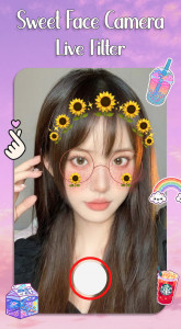 اسکرین شات 8 برنامه Sweet Face Camera Live Filter