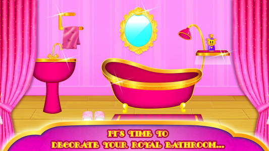اسکرین شات برنامه Princess Bathroom Decor : Cleaning Time 1