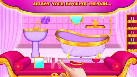اسکرین شات برنامه Princess Bathroom Decor : Cleaning Time 4
