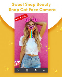 اسکرین شات 2 برنامه Sweet Snap Beauty - Snap Cat Face Camera
