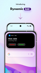 اسکرین شات 1 برنامه dynamicBar - Notification Bar