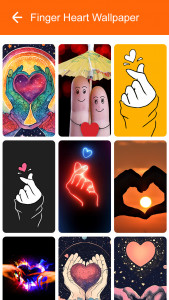 اسکرین شات 7 برنامه Finger Heart Wallpaper 2024