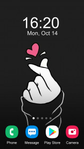 اسکرین شات 2 برنامه Finger Heart Wallpaper 2025