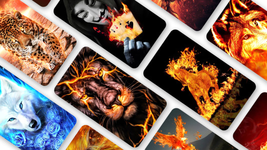 اسکرین شات 1 برنامه Fire Wallpaper 2025