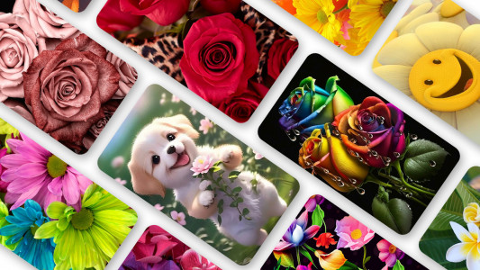 اسکرین شات 1 برنامه Flower Wallpaper 2025