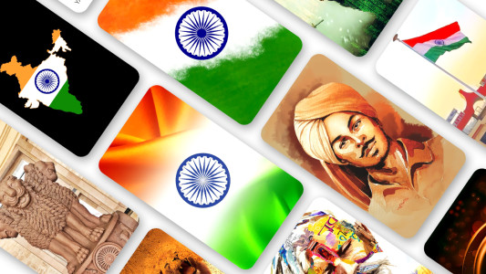 اسکرین شات 1 برنامه India Flag Wallpaper 2025