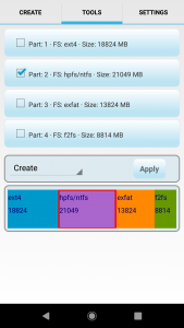 اسکرین شات برنامه AParted ( Sd card Partition ) 2