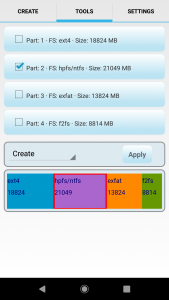 اسکرین شات 2 برنامه Android Partition Tool