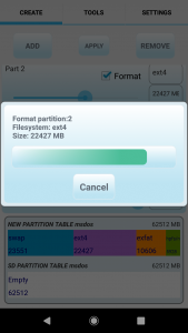 اسکرین شات برنامه AParted ( Sd card Partition ) 5