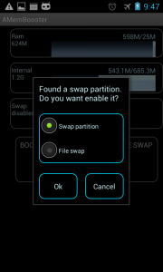 اسکرین شات برنامه AMemoryTool Swap Enabler Root 3