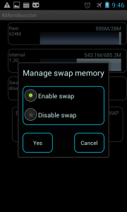 اسکرین شات برنامه AMemoryTool Swap Enabler Root 2