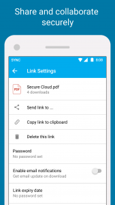 اسکرین شات برنامه Sync - Secure cloud storage 2