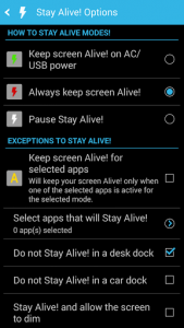 اسکرین شات برنامه Stay Alive! Keep screen awake 5