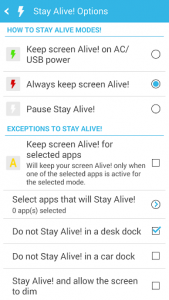 اسکرین شات برنامه Stay Alive! Keep screen awake 3