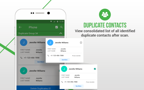 اسکرین شات برنامه Duplicate Contacts Fixer 5