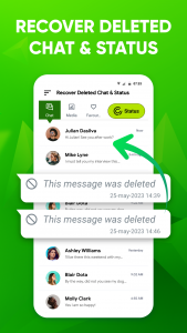 اسکرین شات 1 برنامه Recover Deleted Chat & Status