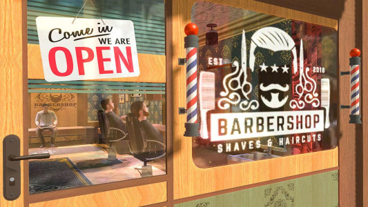 اسکرین شات برنامه Barber Shop Hair Cut Salon 3D 1