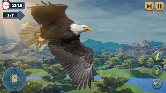 اسکرین شات بازی Flying Bird Eagle Simulator 3D 2