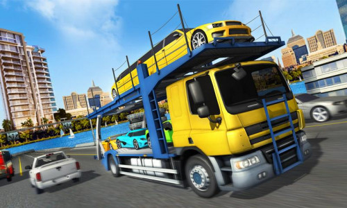اسکرین شات بازی Car Transporter Cargo Truck Driving Game 2020 5
