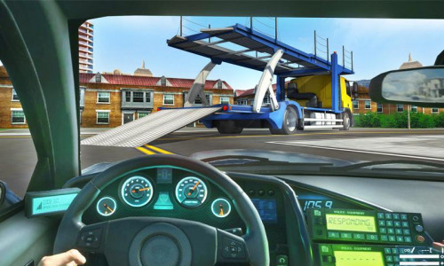 اسکرین شات بازی Car Transporter Cargo Truck Driving Game 2020 4